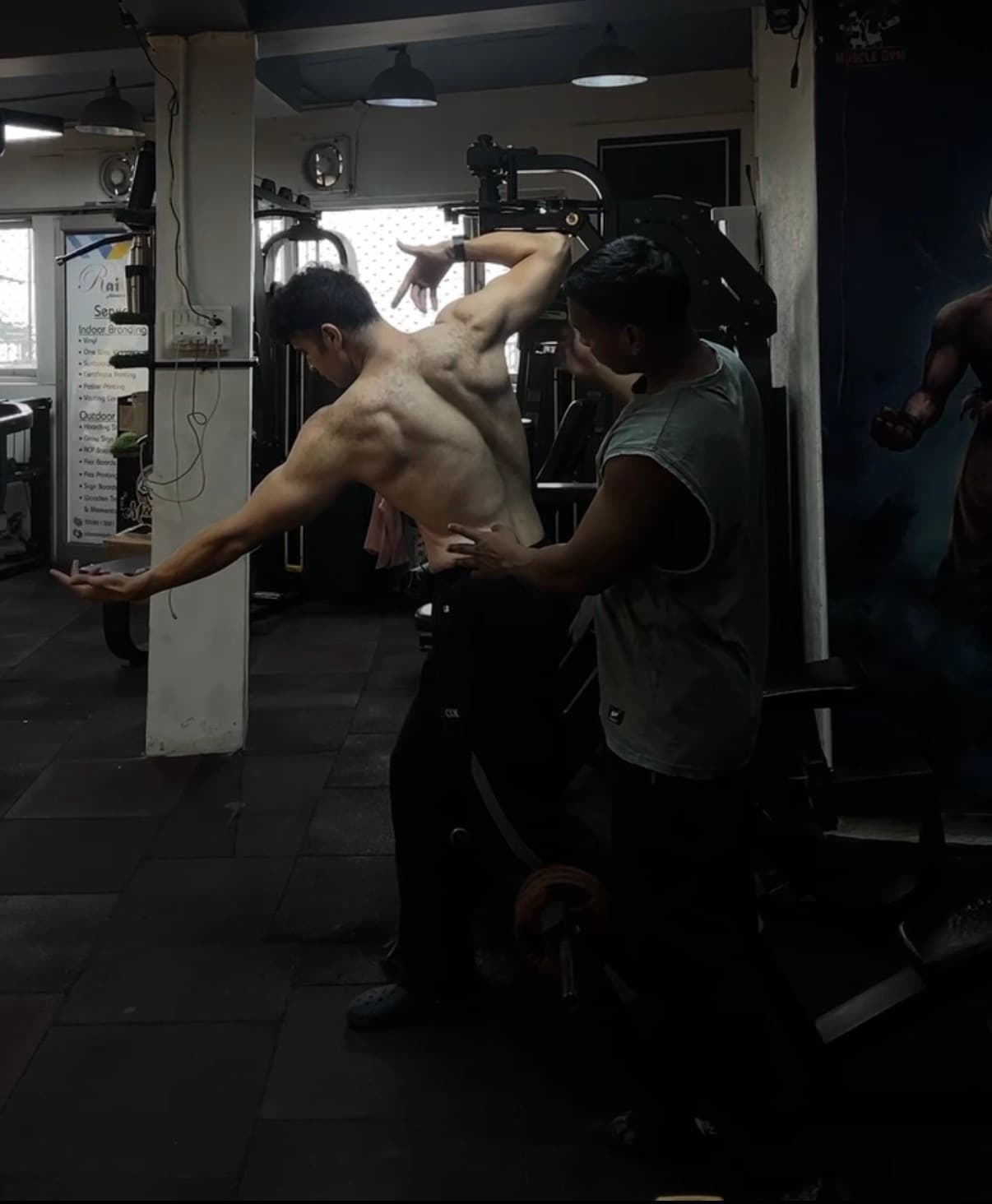Nishant Barla training at the gym